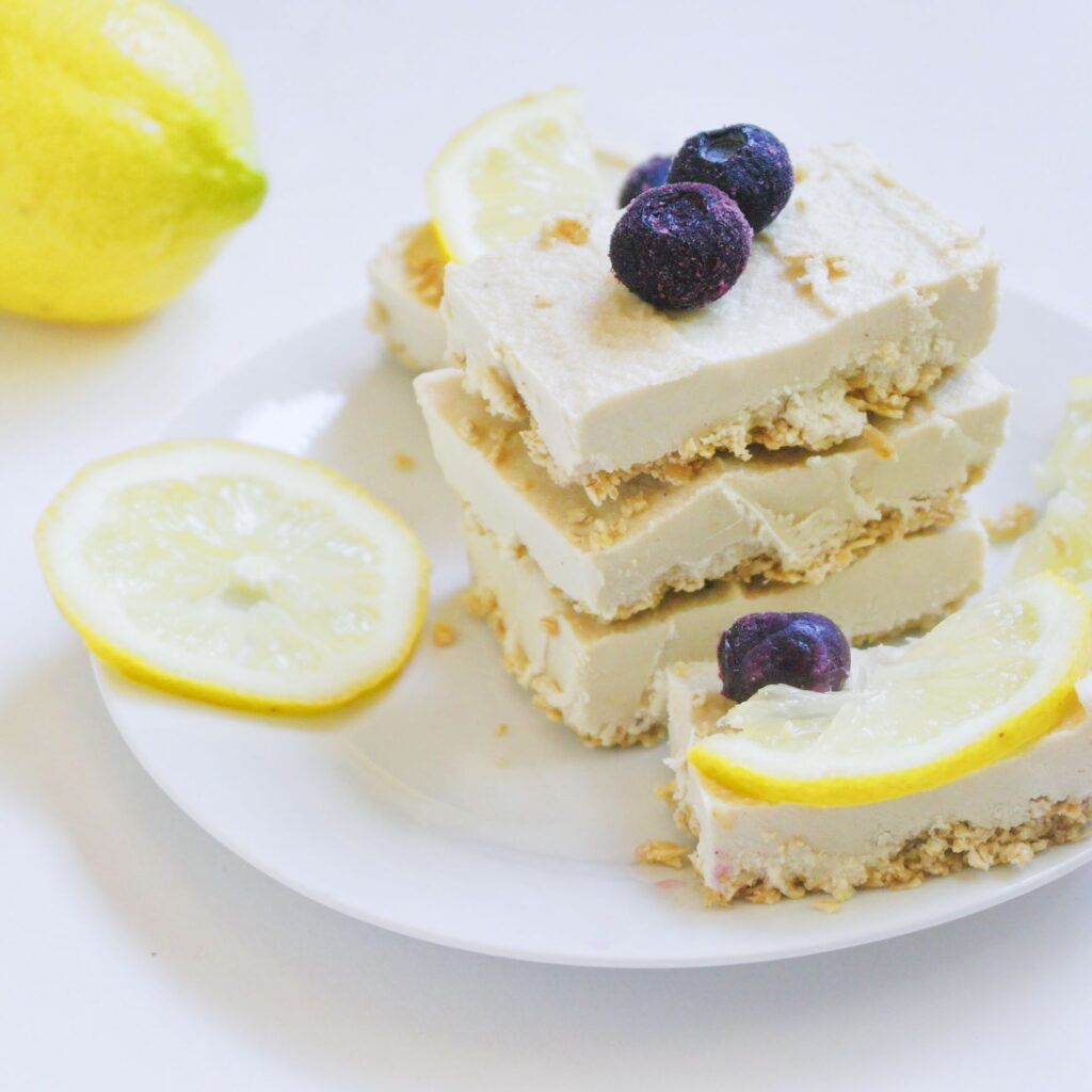 Vegan No Bake Creamy Lemon Bars - Sincerely, Denise