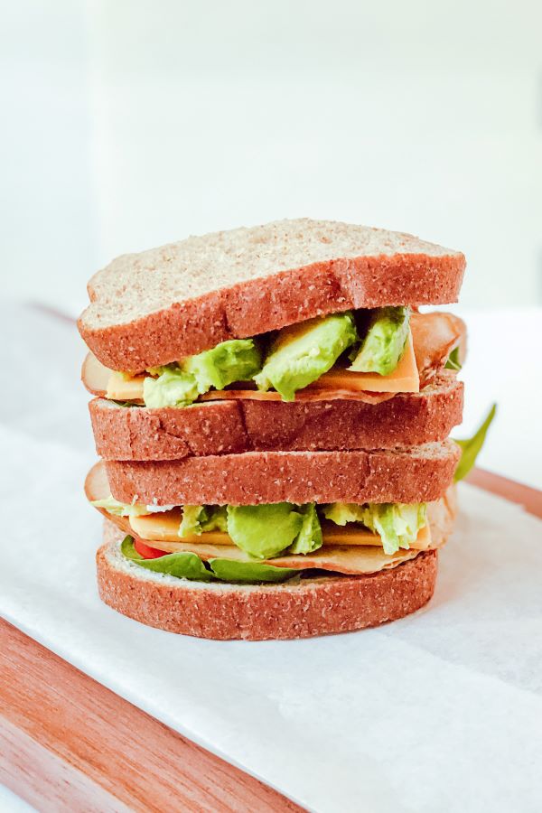 vegan avocado cheese sandwich