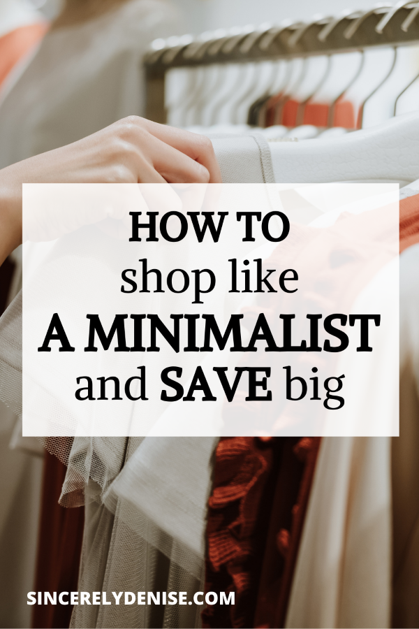 how to shop like a minimalist