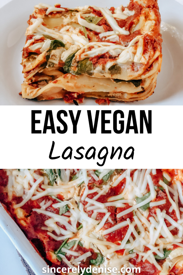 Easy Vegan Lasagna With Vegan Ricotta - Sincerely, Denise