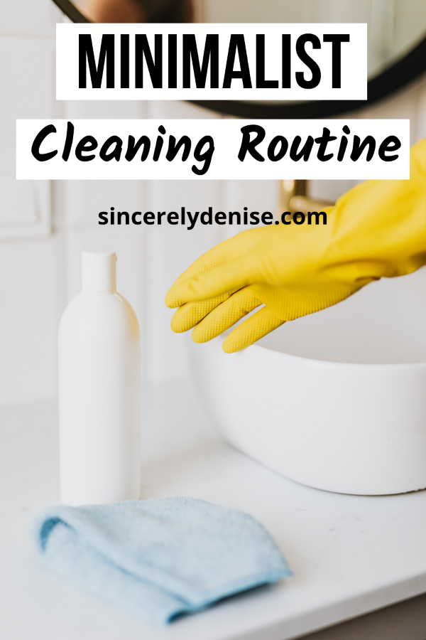 minimalist cleaning routine