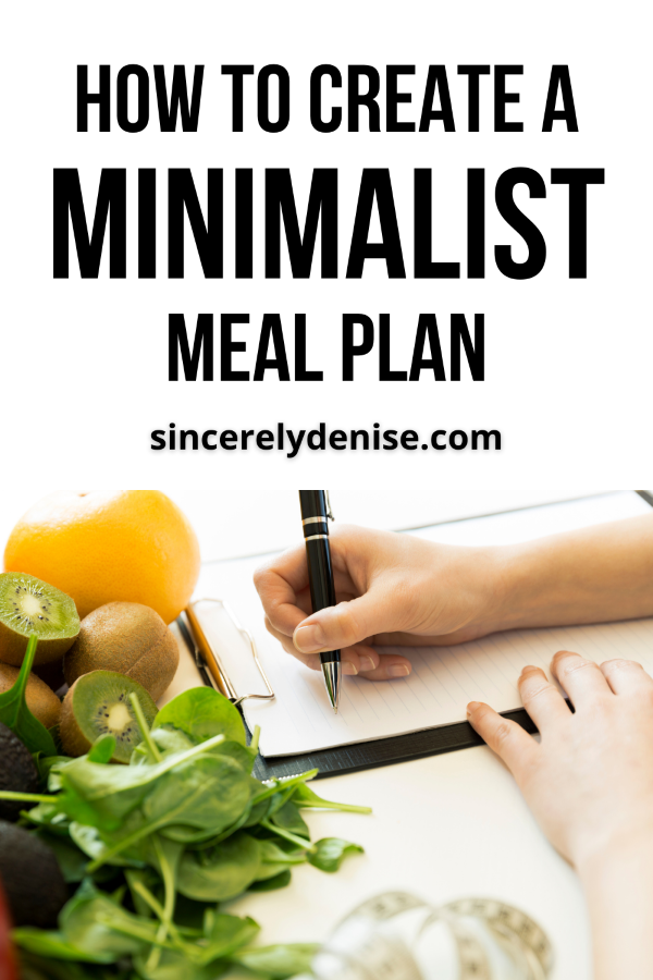 minimalist meal plan