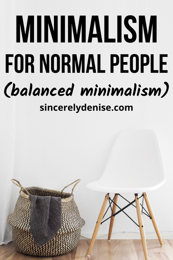 minimalism for normal people