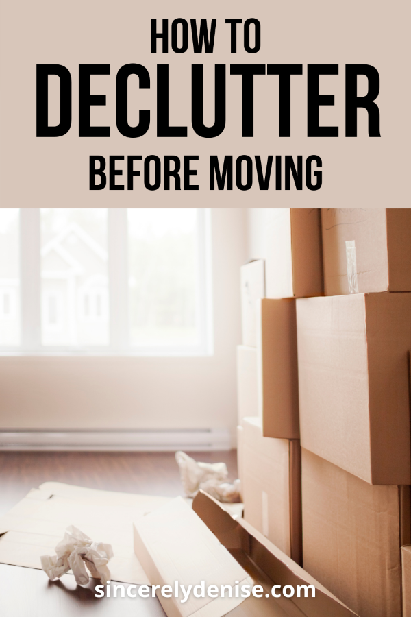 declutter home before moving